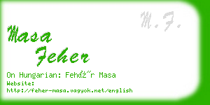 masa feher business card